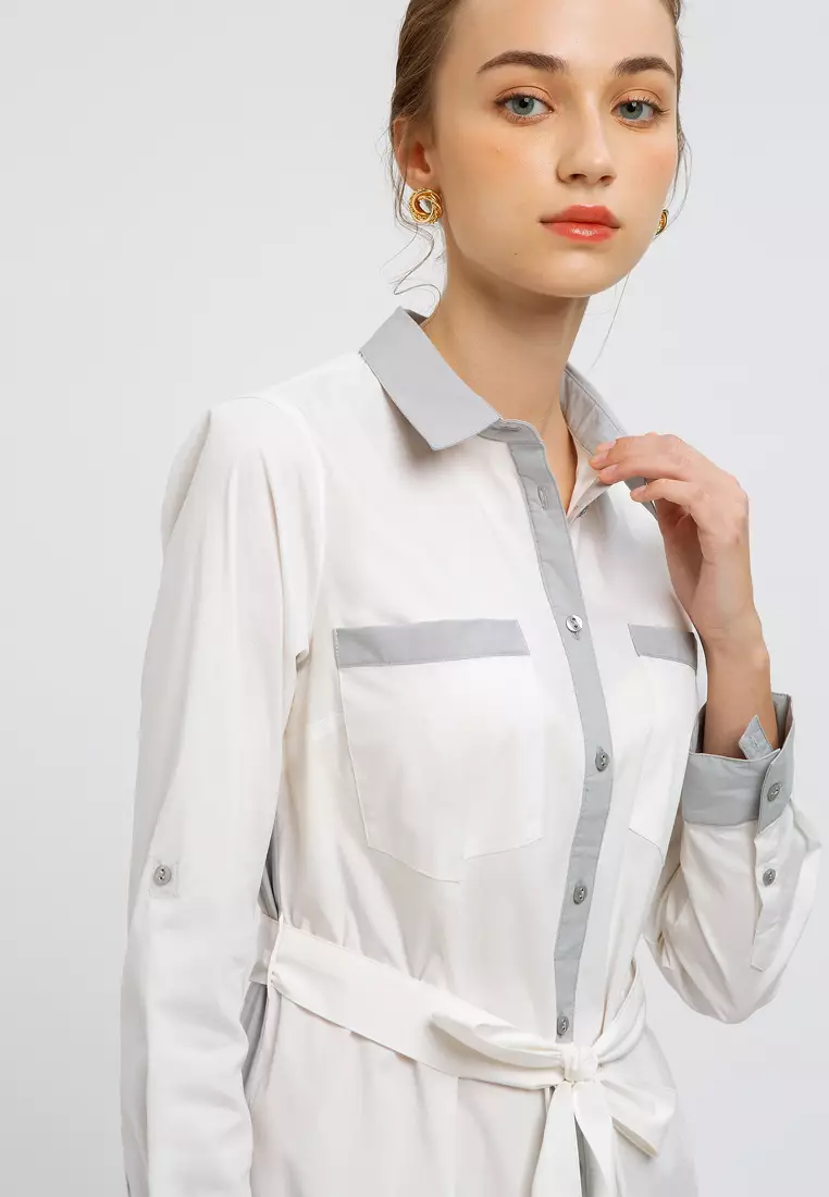 Minimal Sheila Dress Bio White