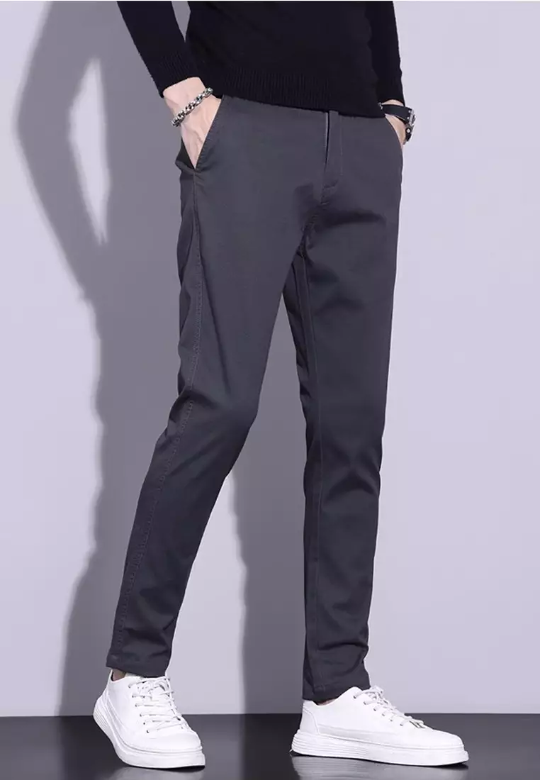 型男直腳斜布褲