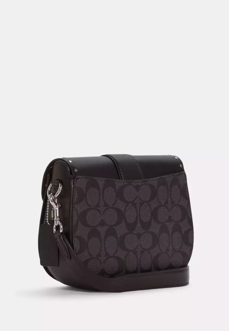 Jual Coach Coach Georgie Saddle Bag In Colorblock Signature Canvas