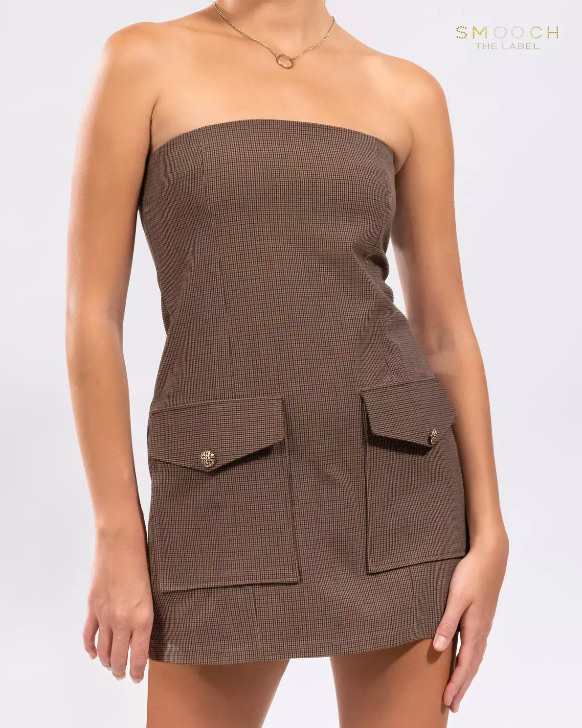 Hazel Houndstooth Mini Tube Dress