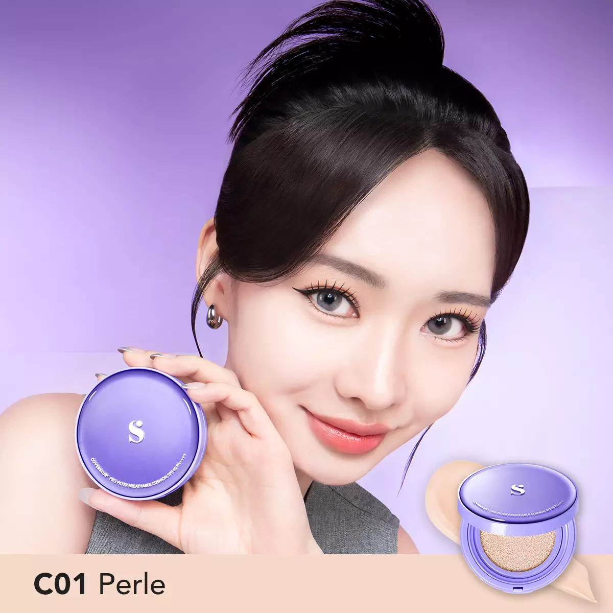 SOMETHINC Copy Paste COVERBLUR Powder Foundation -  C01 Perle