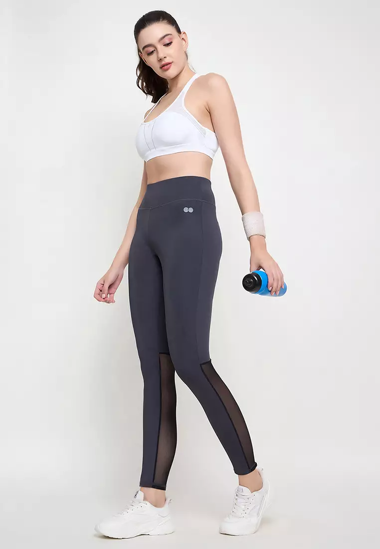 Buy Clovia Clovia Snug Fit Active Ankle Length Tights in Grey 2025