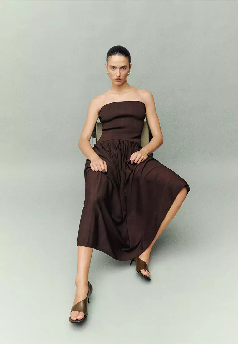 Combined Strapless Dress