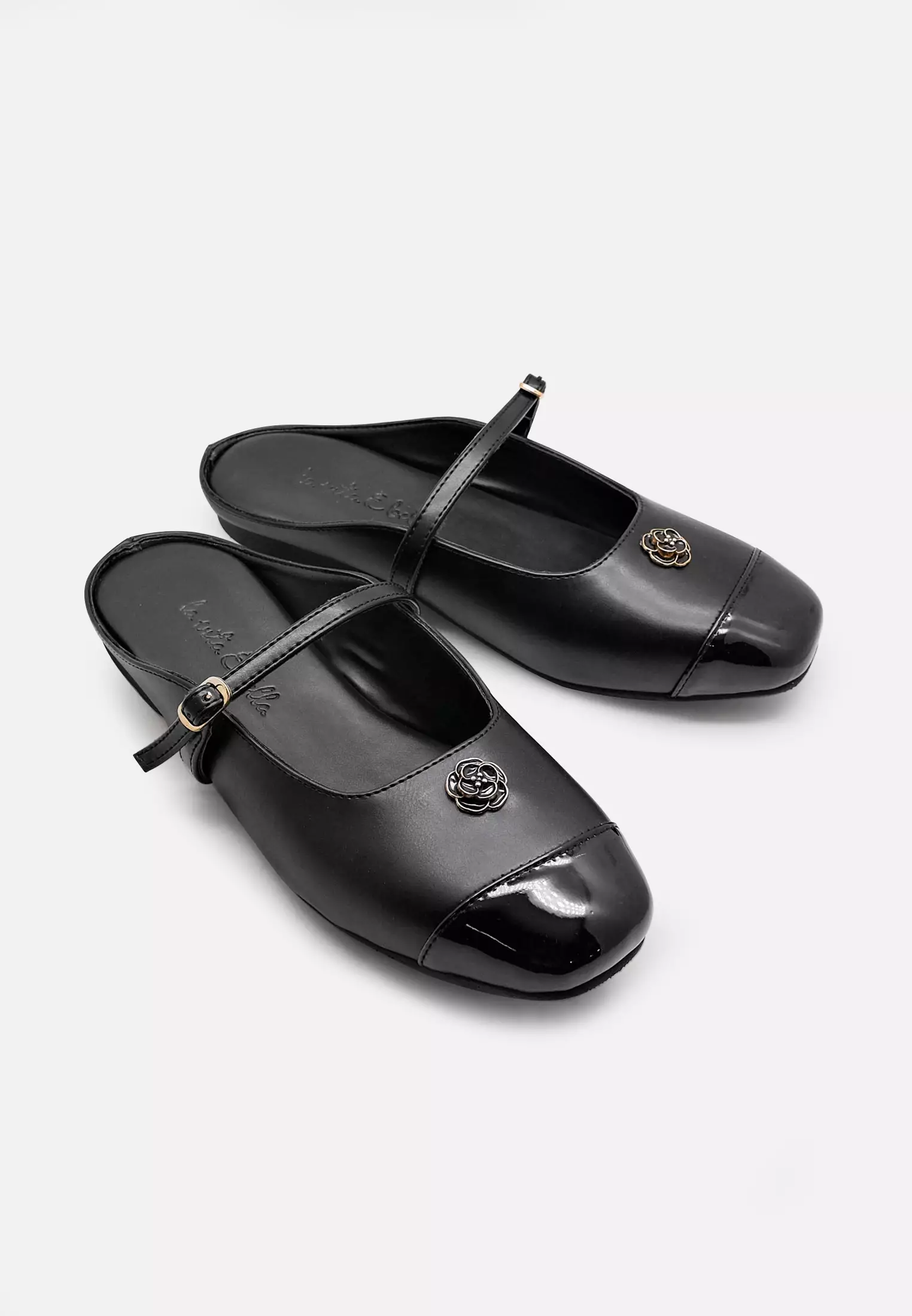 Rosy Women Mary Jane Mules Sepatu Sandal Flat Selop Wanita