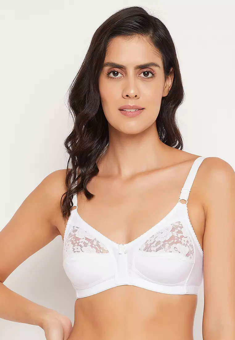 Buy Padded Non-Wired Full Cup Multiway Bra in Red - Lace Online