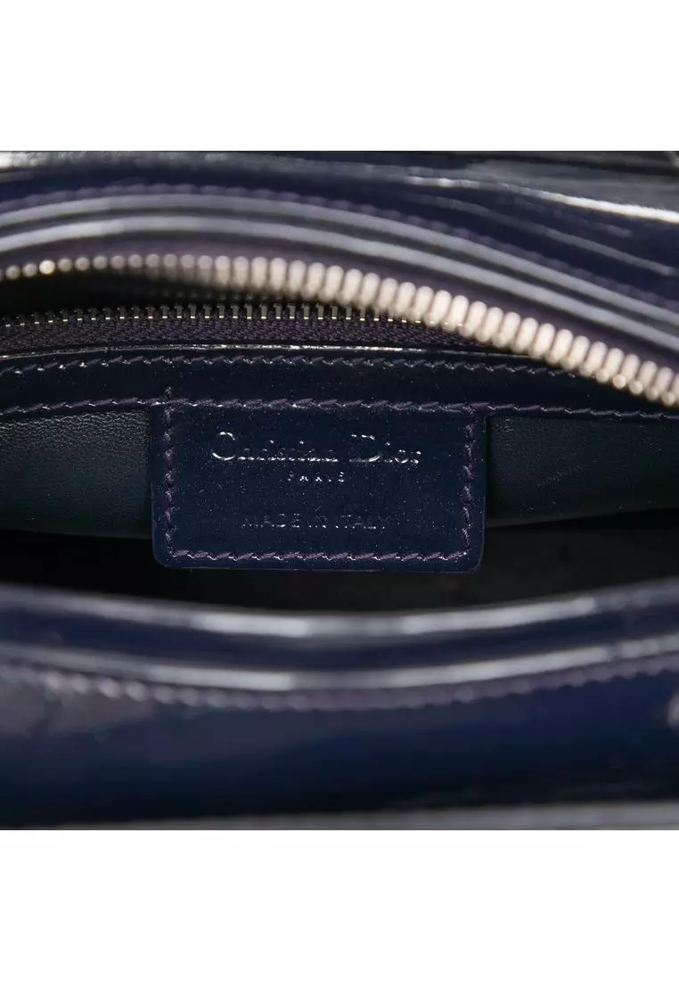 Pre-Loved Dior Medium Patent Cannage Lady Dior