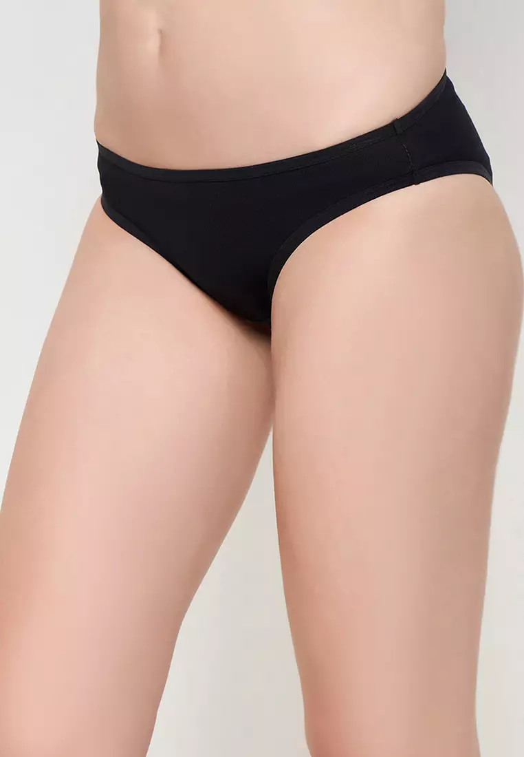 Clovia Pack of 3 Low Waist Bikini Panties - Cotton