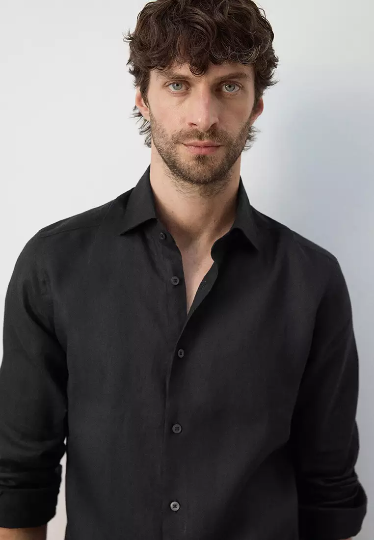 100% Linen Slim-Fit Shirt
