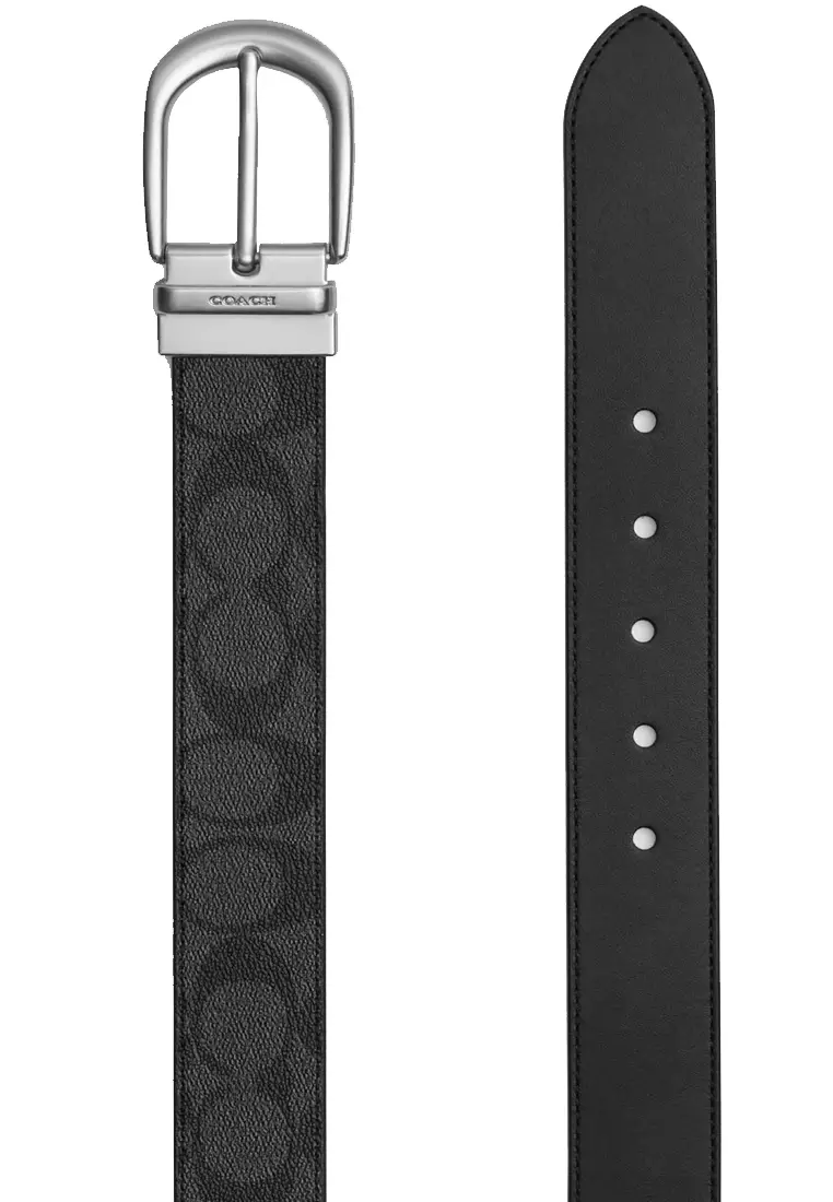 Classic Buckle Cut To Size Reversible Belt 38Mm in Graphite CF276