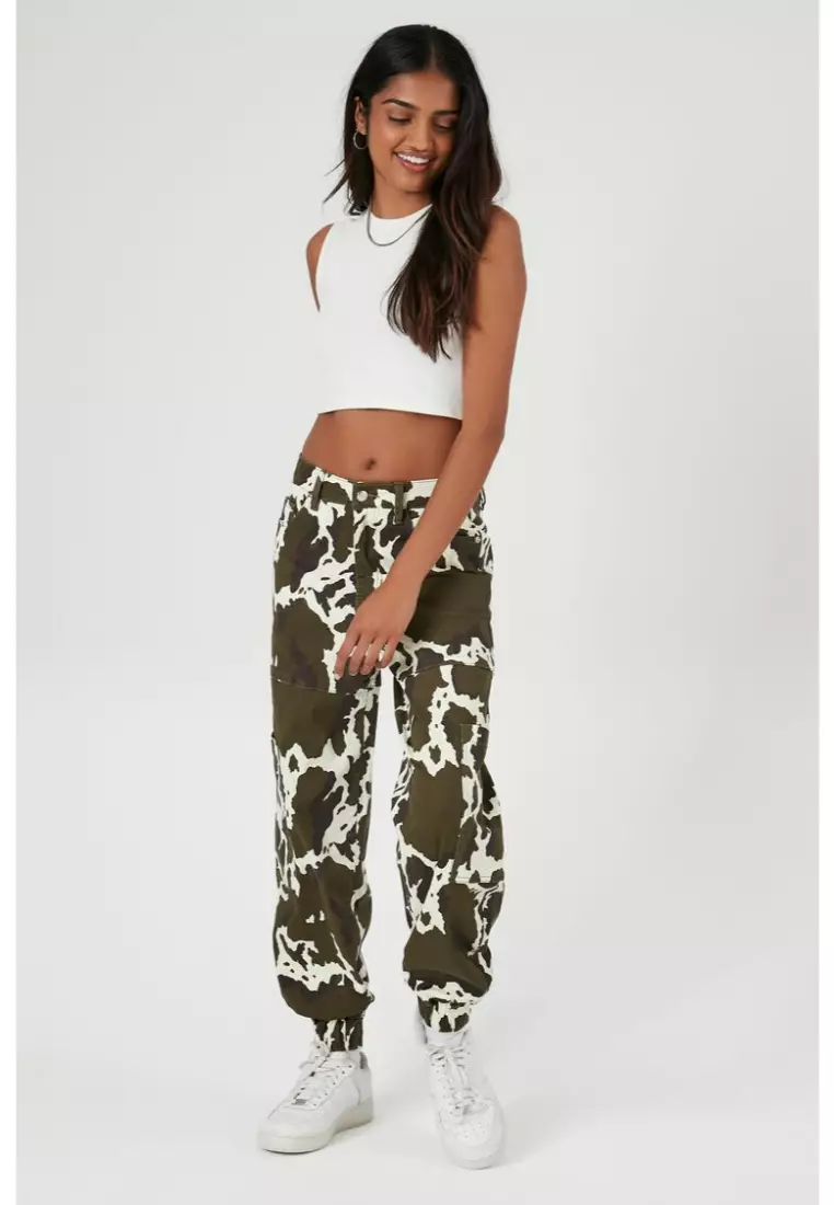 Cow print joggers online