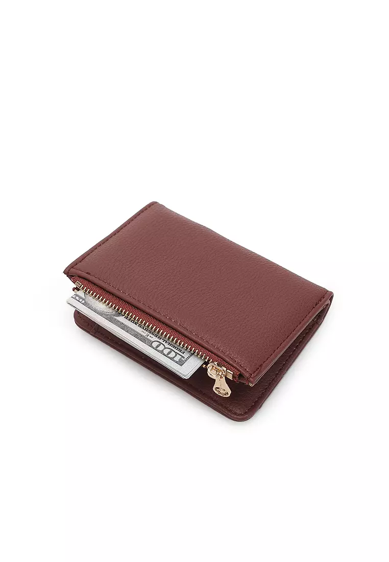 Women's 2 in 1 Purse/Wallet With Coin Compartment - Dark Brown