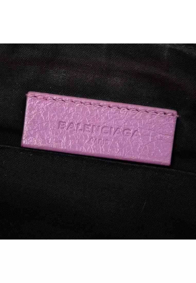 Pre-Loved Balenciaga Lambskin Motocross Giant 12 Zip Around Flat Clutch