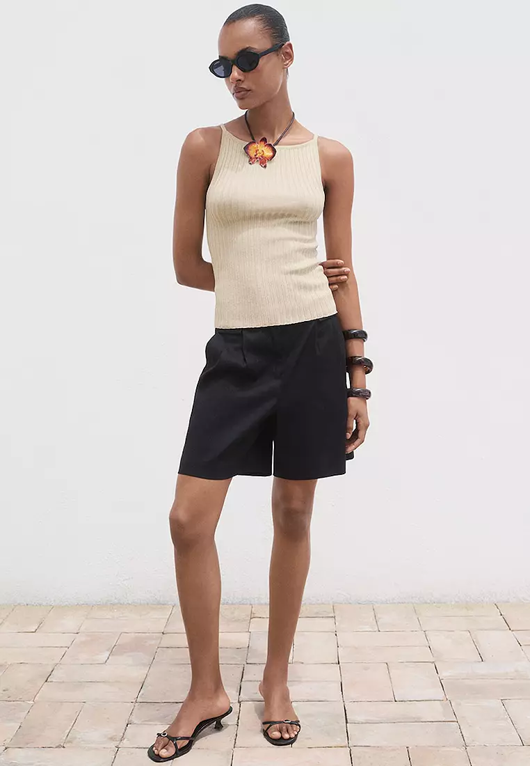 Fine Ribbed Knit Top