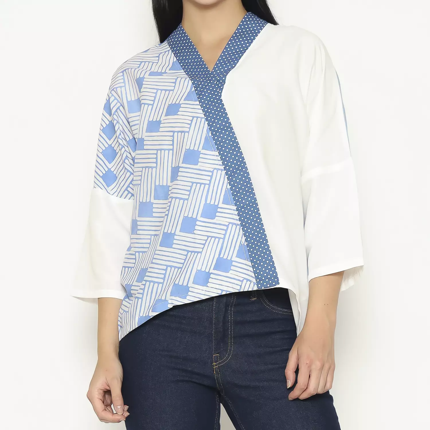 Kemeja Batik Wanita - Atasan Batik - Bhatara Batik Emma - Baju Batik Modern Lengan Panjang