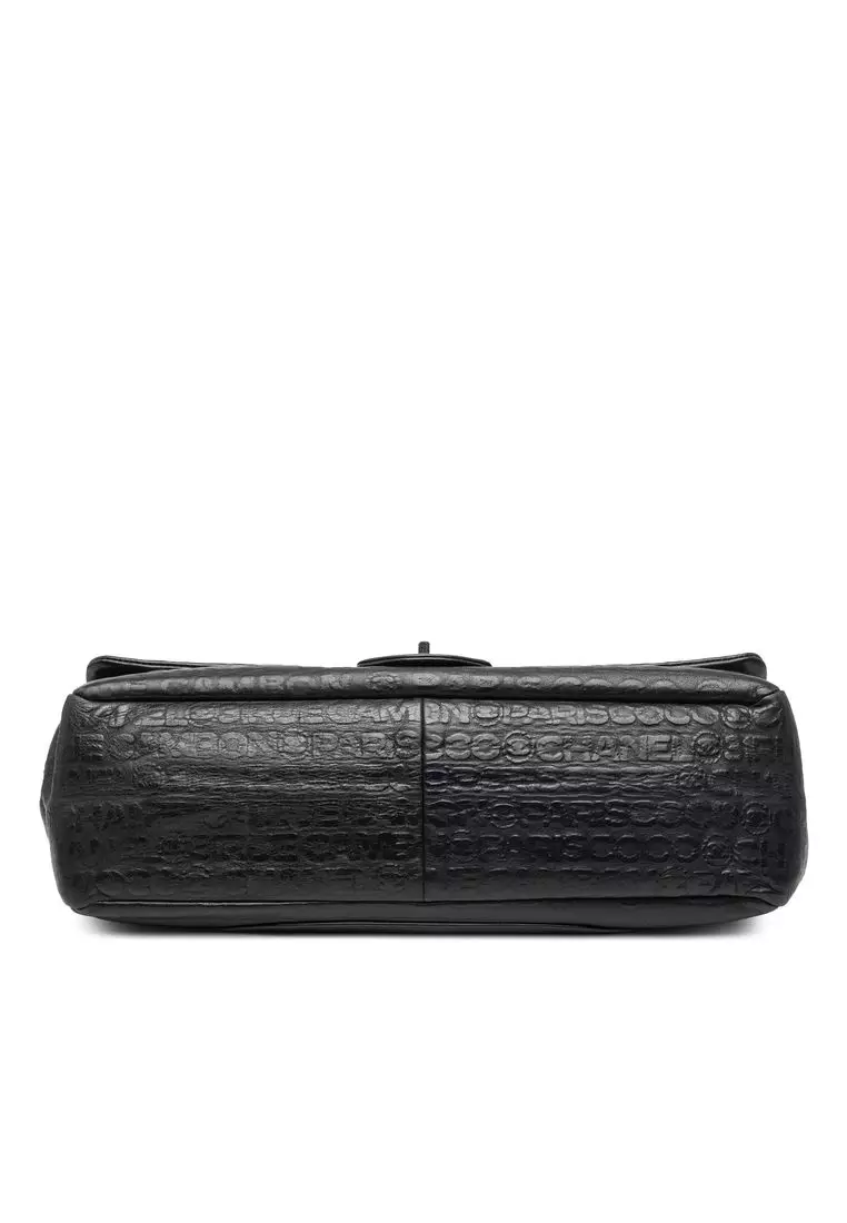Pre-Loved Chanel Maxi Embossed Calfskin 31 Rue Cambon Reissue 2.55 Double Flap