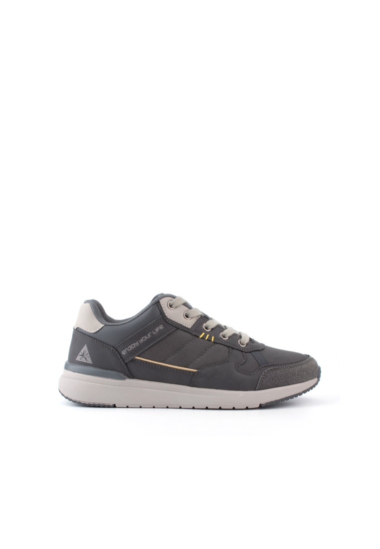 LARRIE Men Grey Lace Up Smart Sneakers