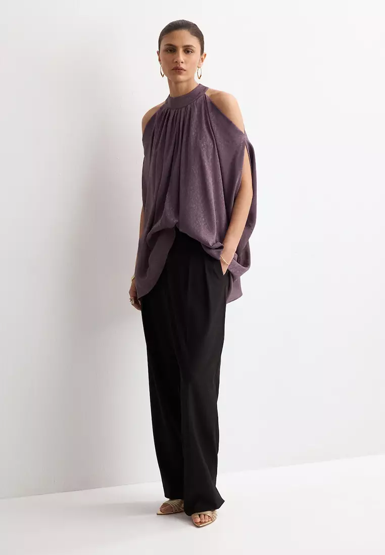 Cold Shoulders Drape Top
