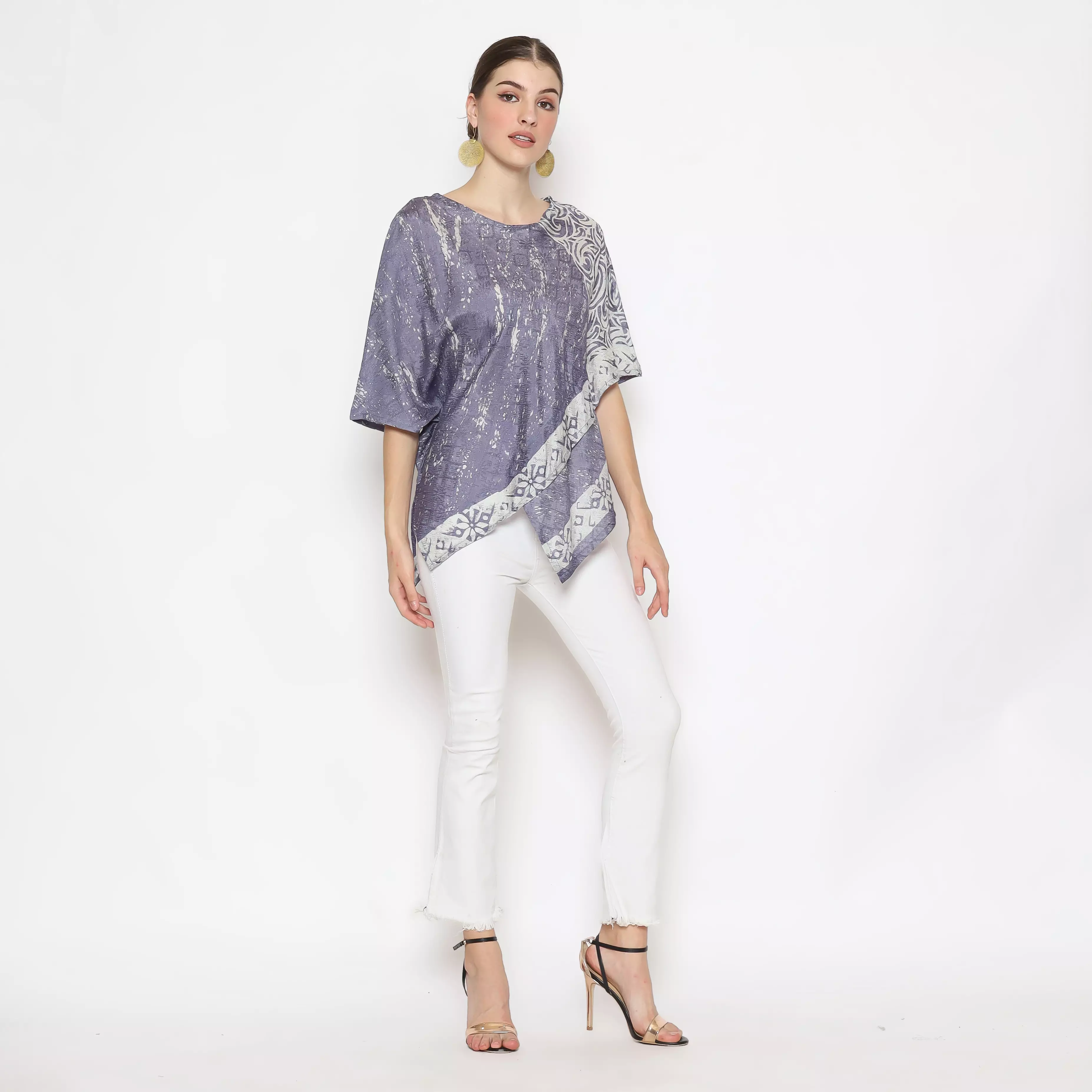 Rinjanie Batik - BEST SELLER - Blouse Zigzag Batik - Blouse Wanita Unik - Awan Bersahaja - Blouse Batik Modern