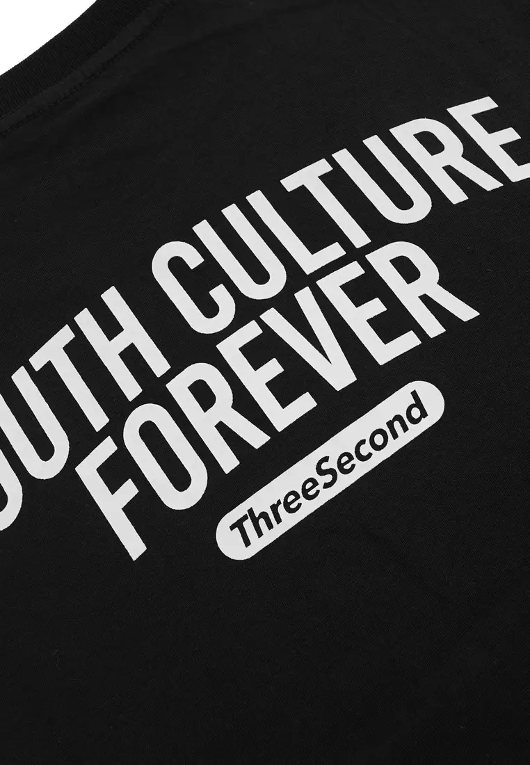 3Second Men's T-Shirt Short Sleeve Regular Fit Cotton Youth Culture OL-C390525