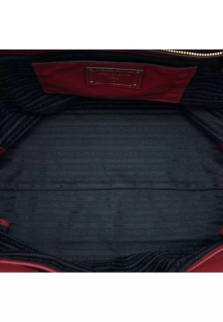 Pre-Loved Prada Vitello Daino Open Convertible Tote