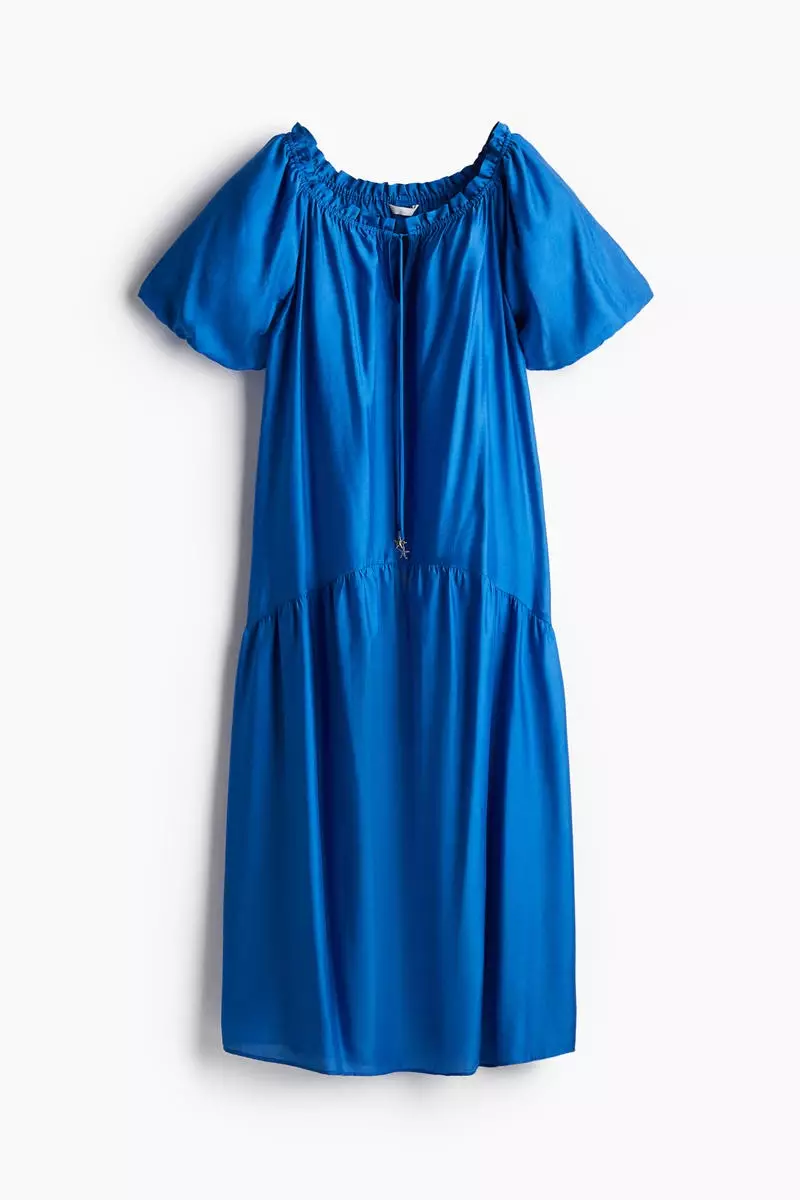 Drawstring-detail dress