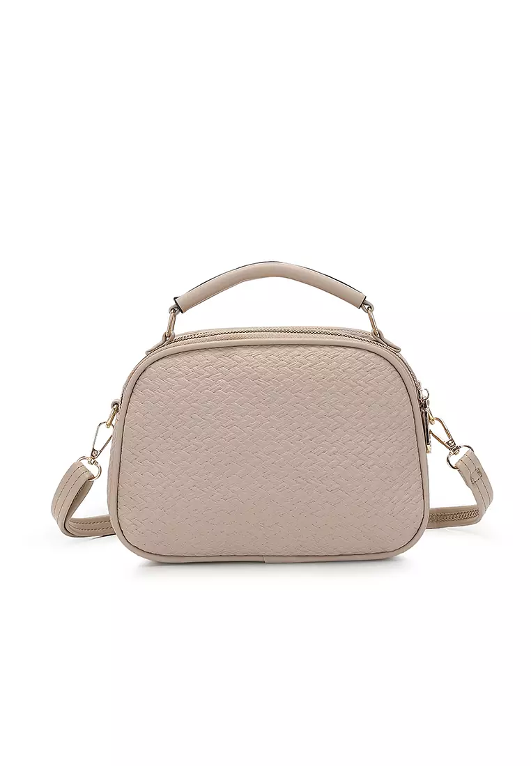 Women's Top Handle Bag / Sling Bag / Crossbody Bag / Shoulder Bag (Tas Tangan Wanita / Tas Selempang Wanita / Tas Bahu Wanita) - Cokelat
