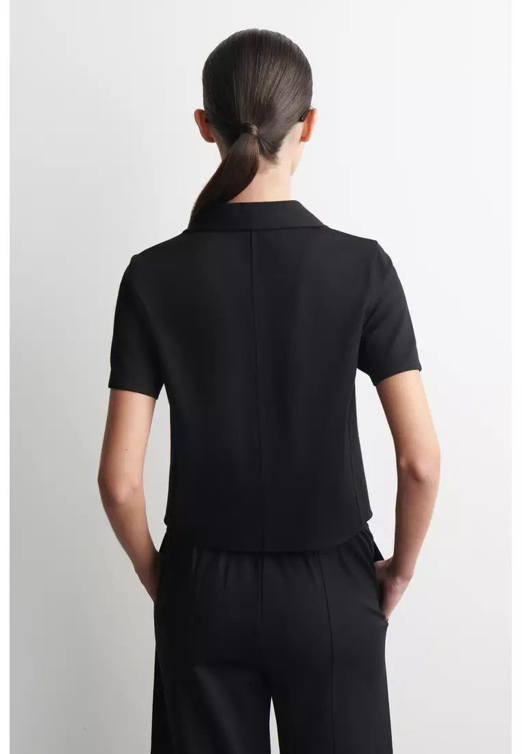 TWILL-JERSEY SHORT-SLEEVED BLAZER