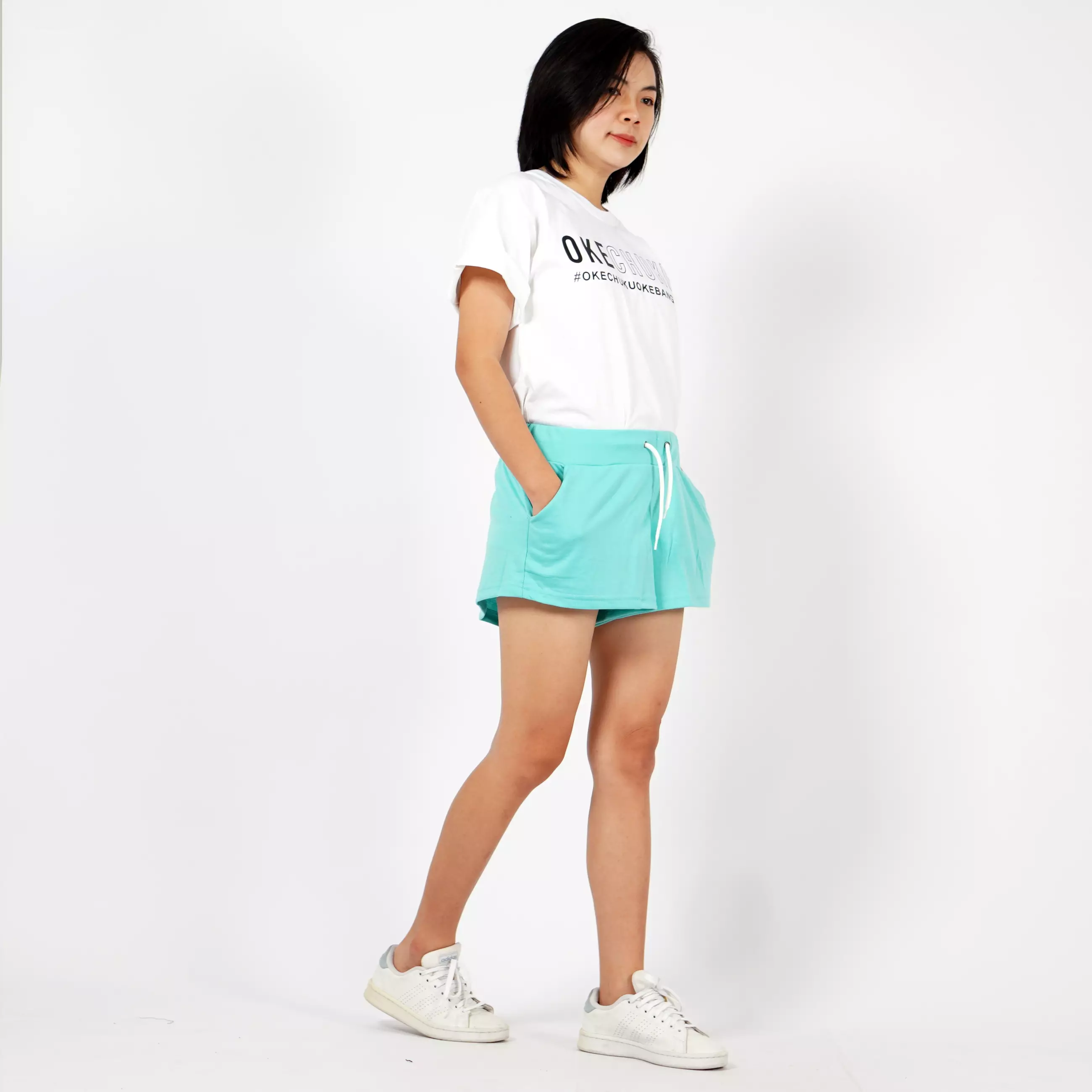  OLIVE Celana Olahraga Celana Lari Sexy Celana Tenis Wanita - Toska