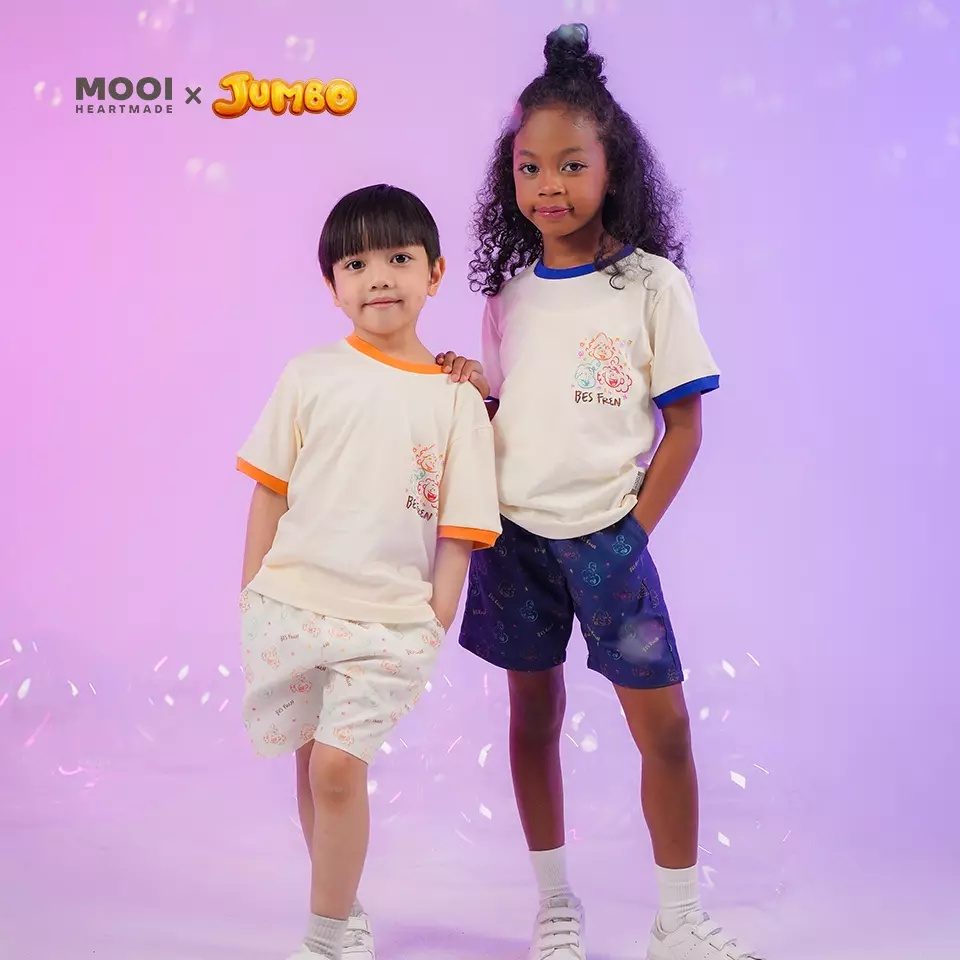 Mooi x Jumbo Setelan Anak Vintage Set - Ivory