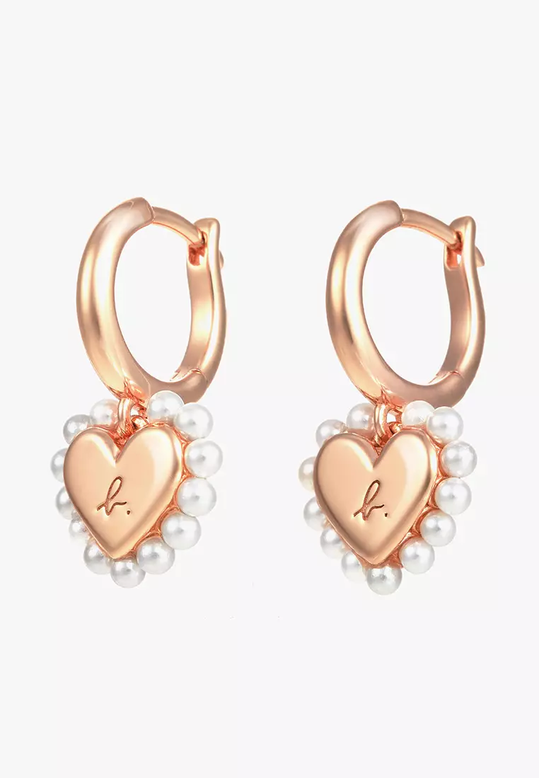 Love Heart-Pearl Earrings