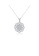 Glamorousky white Elegant Temperament Geometric Flower Pendant with Cubic Zirconia and Necklace 914AEACBC241FAGS_1