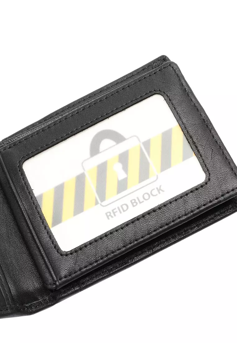 Men's RFID Blocking Tri Fold Wallet (RFID 皮夾) - 黑色