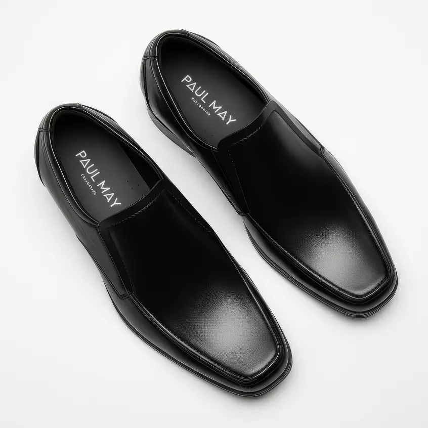 PAULMAY - Sepatu Formal Kerja Pria Venesia 25 - Slip on Black