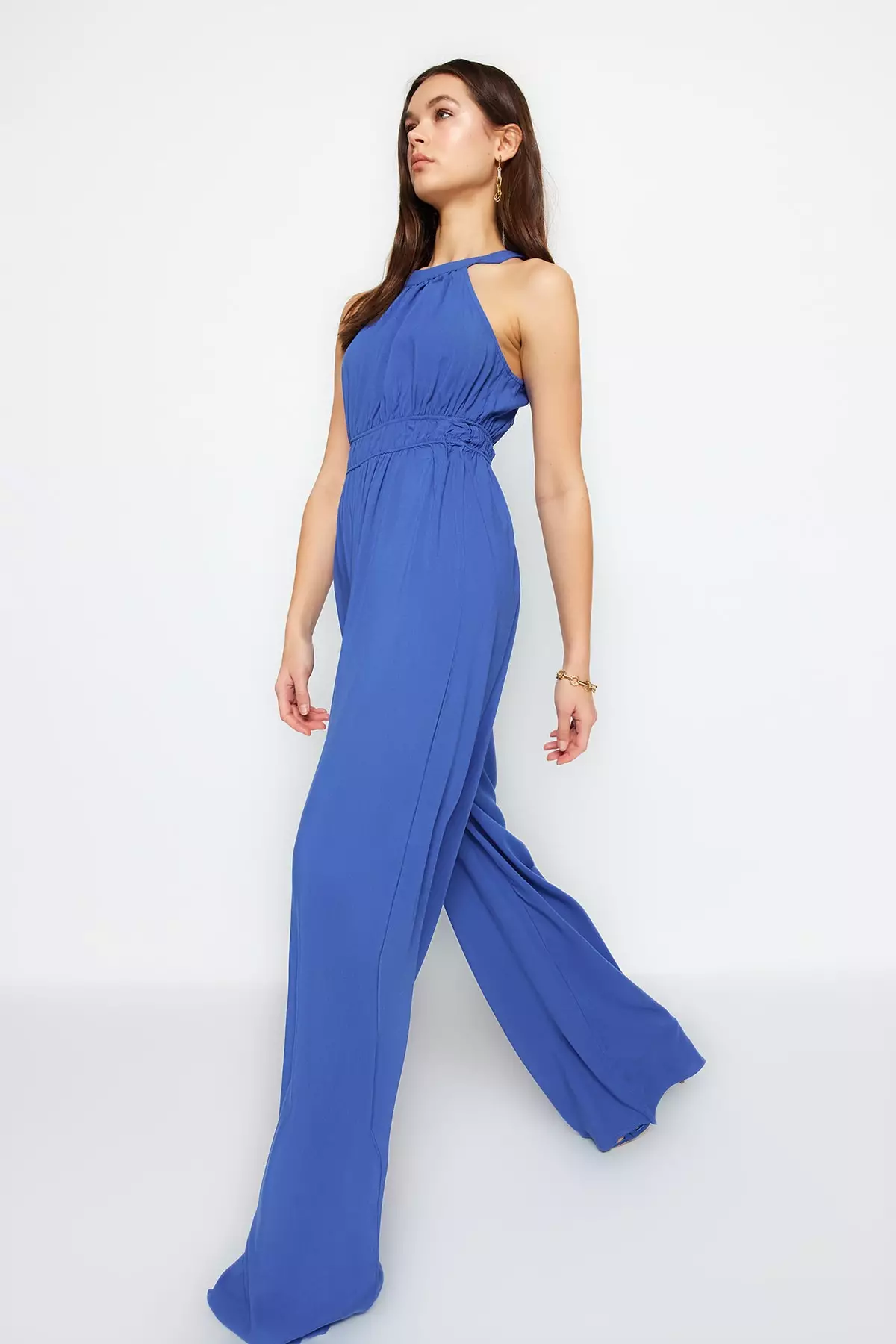 Ruched Long Jumpsuit