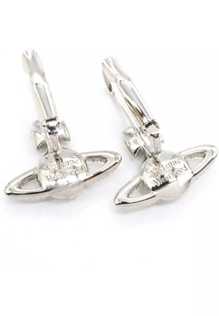 Pre-Loved Vivienne Westwood Grace Bass Relief Earrings earrings Brass Silver