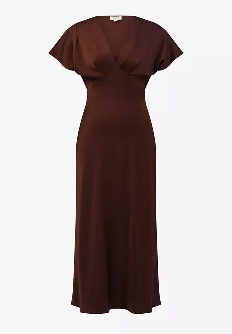 Catalina V-Neck Satin Dress