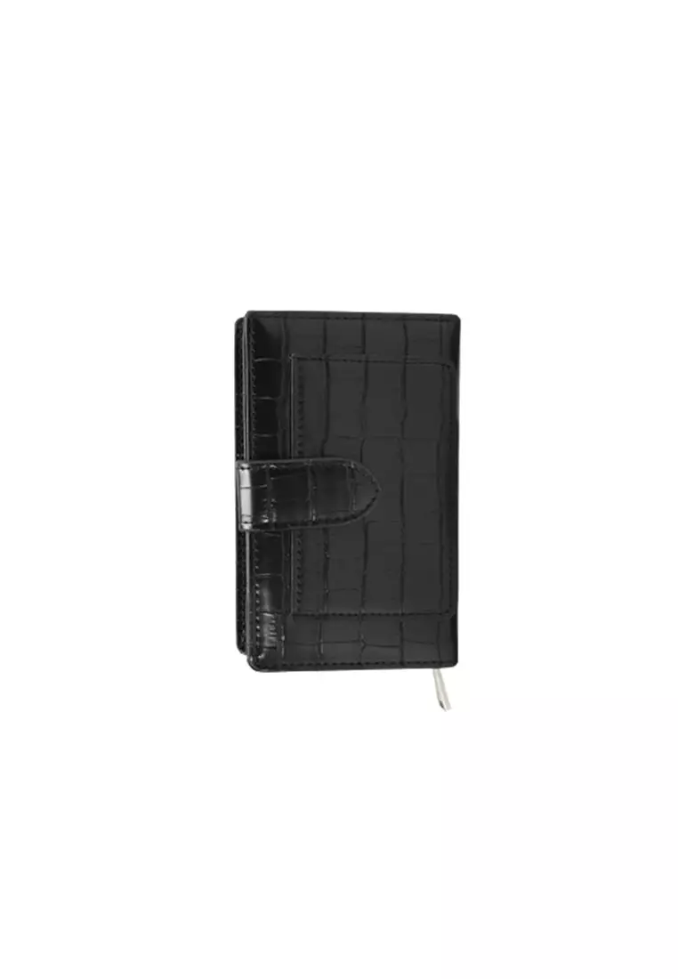 Dompet Wanita Lipat Kecil Karina Wallet Bahan Kulit ORIGINAL - Black