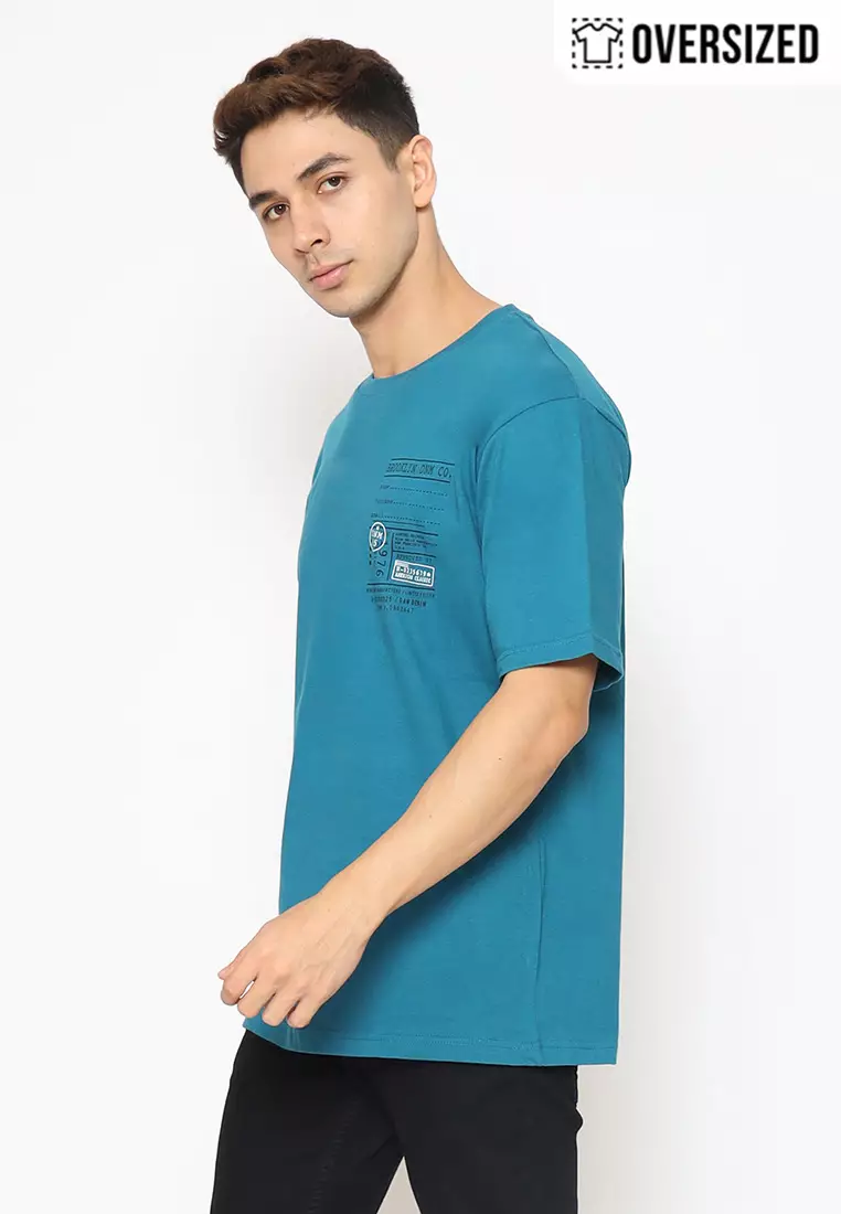 RBJ T-Shirt Cotton Oversized Pria 2079230281