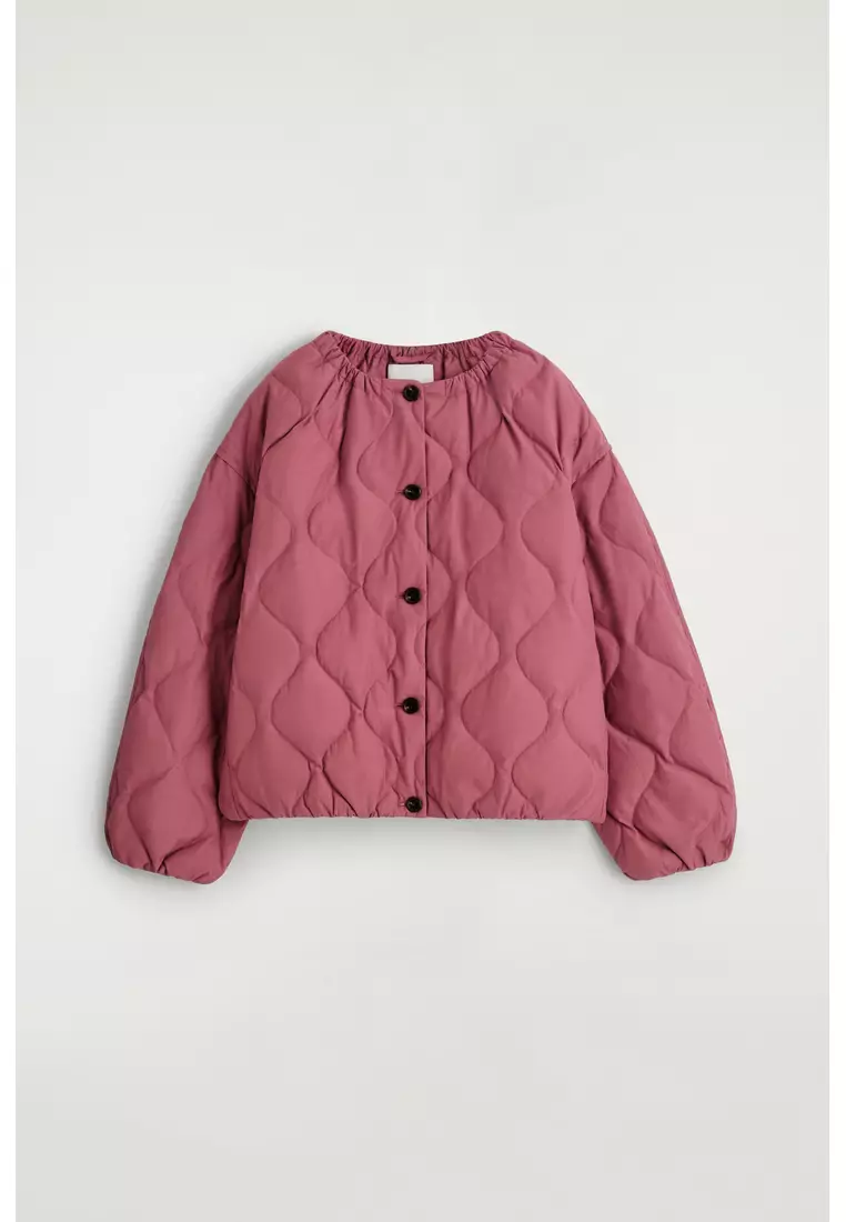 GATHERED QUILTED DOWN JACKET