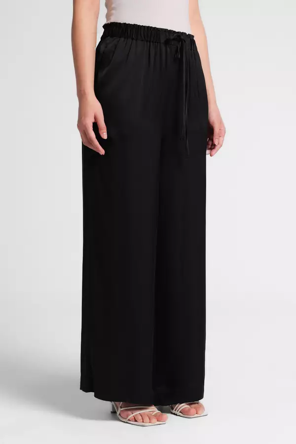 MINIMAL - Ravionna - Celana Lebar Karet - Black