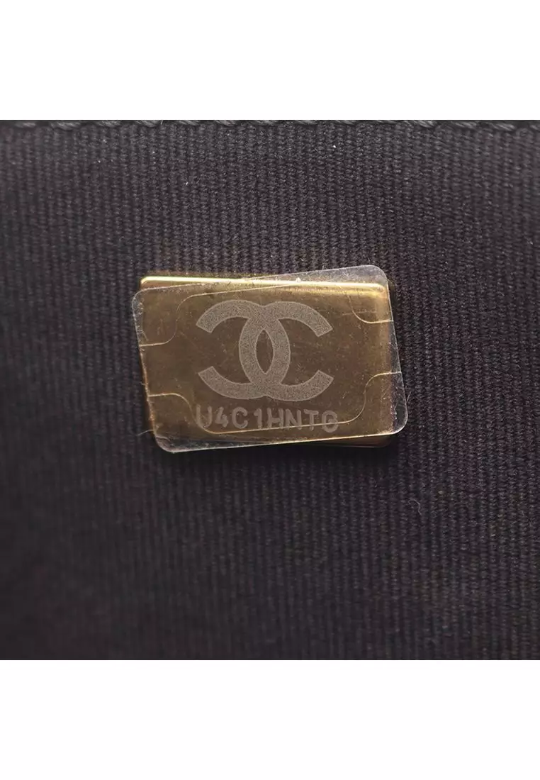 Pre-Loved Chanel Cc Quilted Lambskin East West Single Flap