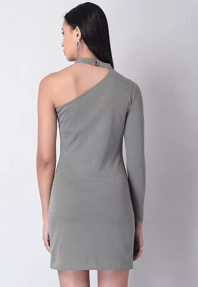 One shoulder on sale choker dress