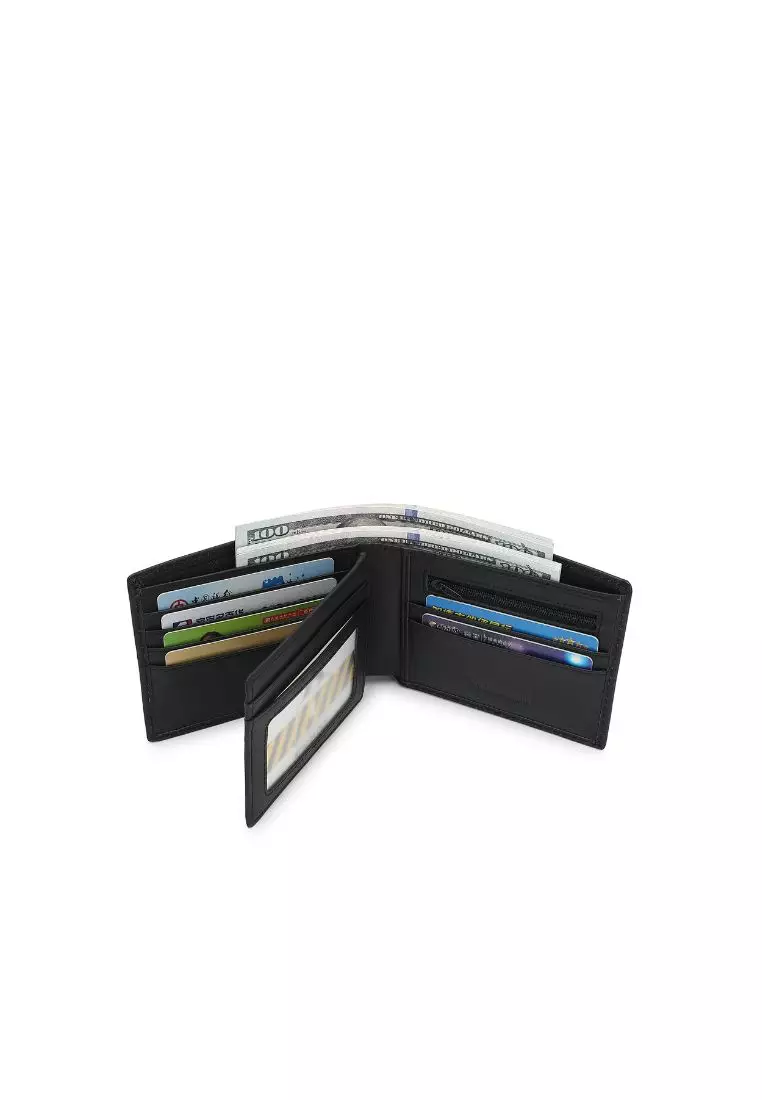 Gift Set - Genuine Leather RFID Wallet + 40mm Automatic Belt (禮盒 - 皮具錢包 + 腰帶) - 黑色