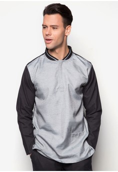 24:01 Raya Collection  Color Block Rib Collar Baju Melayu