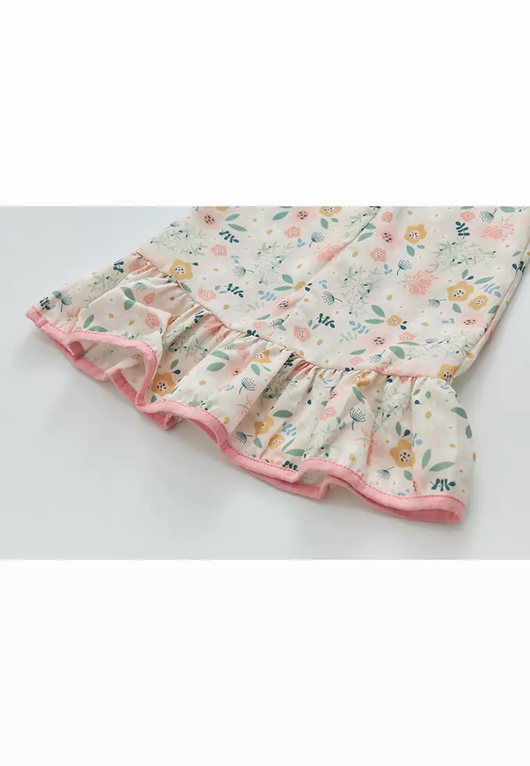 Baby Girl Beige Floral Cheongsam Dress 0820