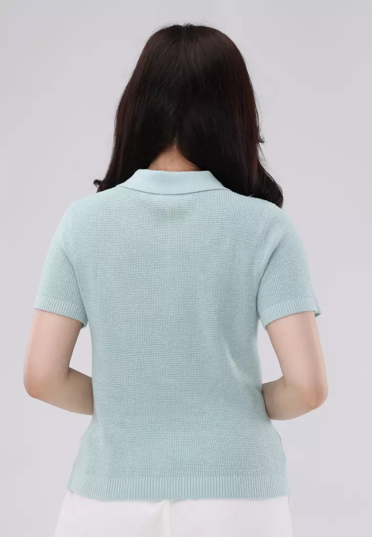 Knitted Short Sleeves Top