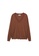 Violeta by MANGO brown Plus Size V-Neck Knit Sweater B797EAA3F99E58GS_5