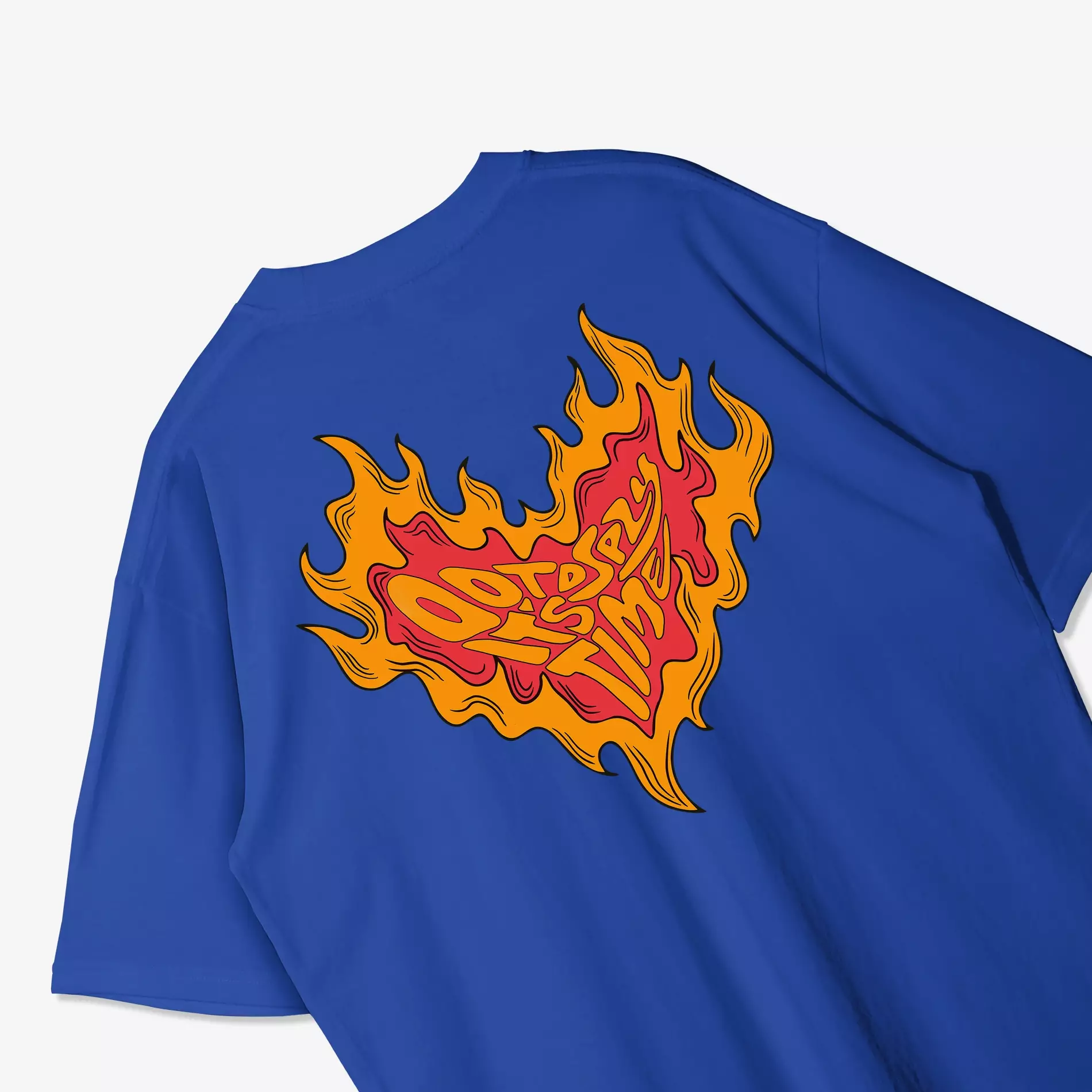 OOTDSUPPLY Oversized Tshirt On Fire l Kaos Oversize Pria dan Wanita 145