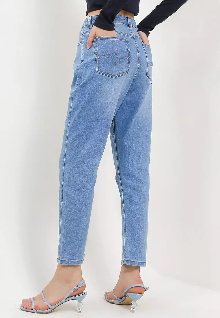 Elodia Mom Fit Denim Pants