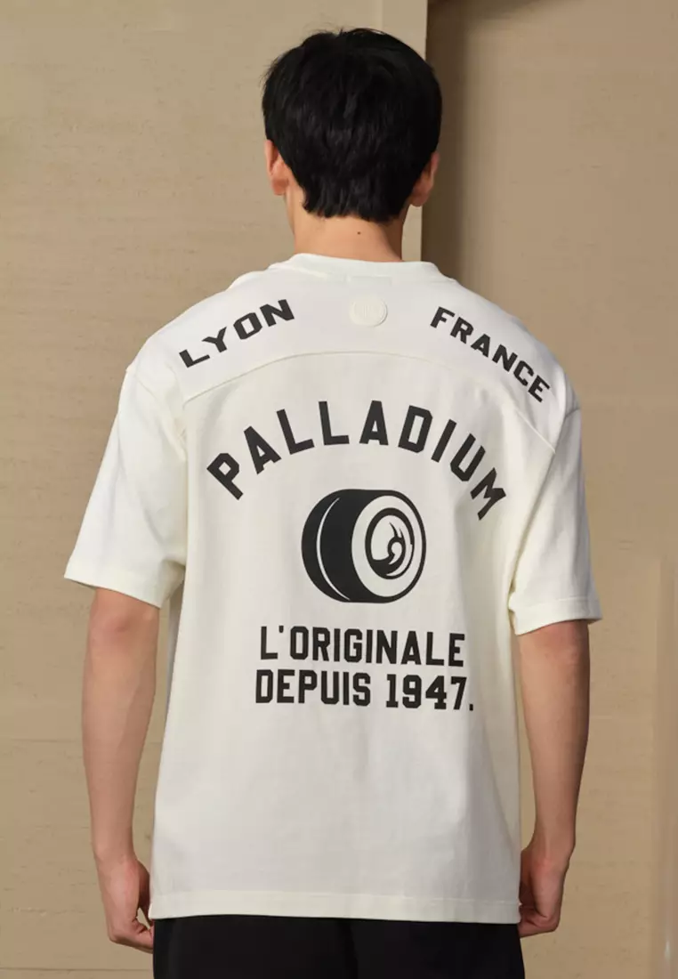 男裝 HERITAGE PALLADIUM LOGO 寬鬆落肩全棉T裇